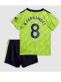 Manchester United Bruno Fernandes #8 Ausweichtrikot für Kinder 2022-23 Kurzarm (+ Kurze Hosen)